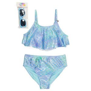 CLEARANCE BMagical Mermaid Rainbow Two Piece with Sunnies